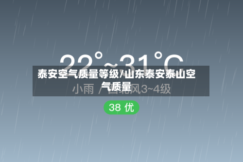 泰安空气质量等级/山东泰安泰山空气质量