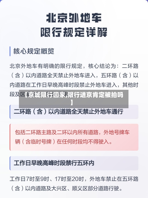 【京城限行回家,限行进京肯定被拍吗】-第2张图片