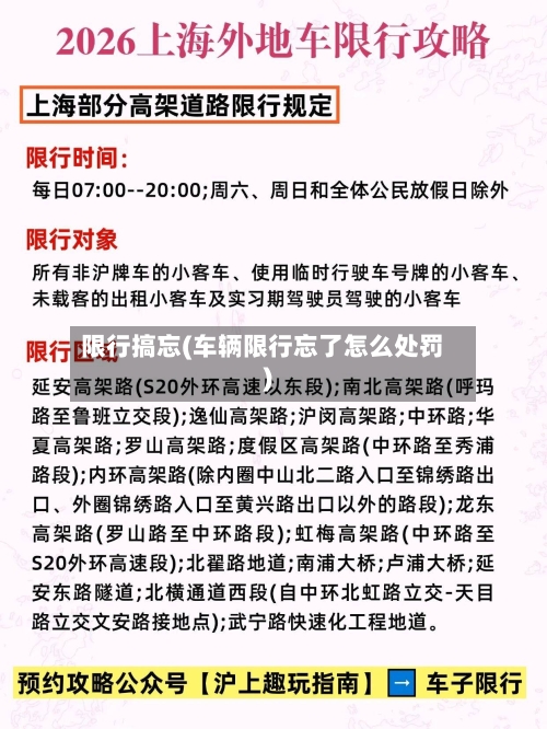 限行搞忘(车辆限行忘了怎么处罚)-第3张图片
